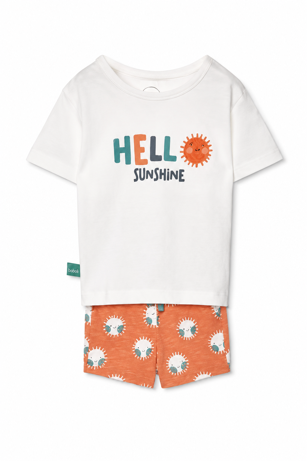 Conjunto Short Hello Anaranjado