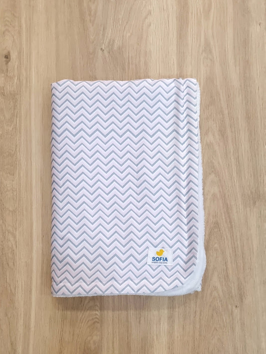Colcha Polar. Chevron Rosa