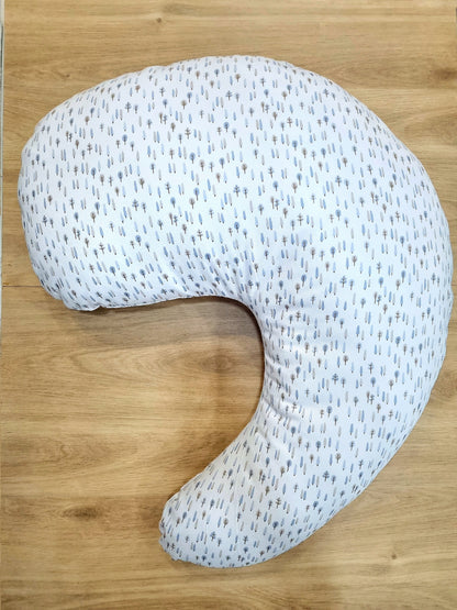 Almohada de lactancia y maternidad XL. Arbolitos Azules
