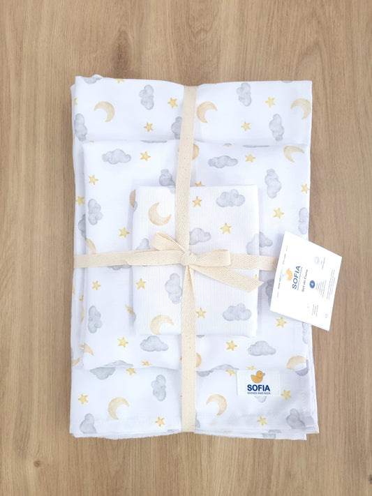 Set de Cuna. Cielo Gris