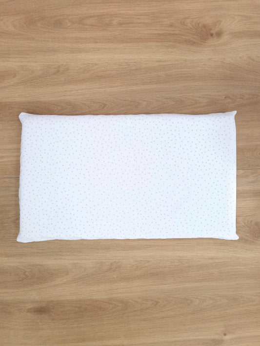 Almohada memory foam. Puntitos Verdes