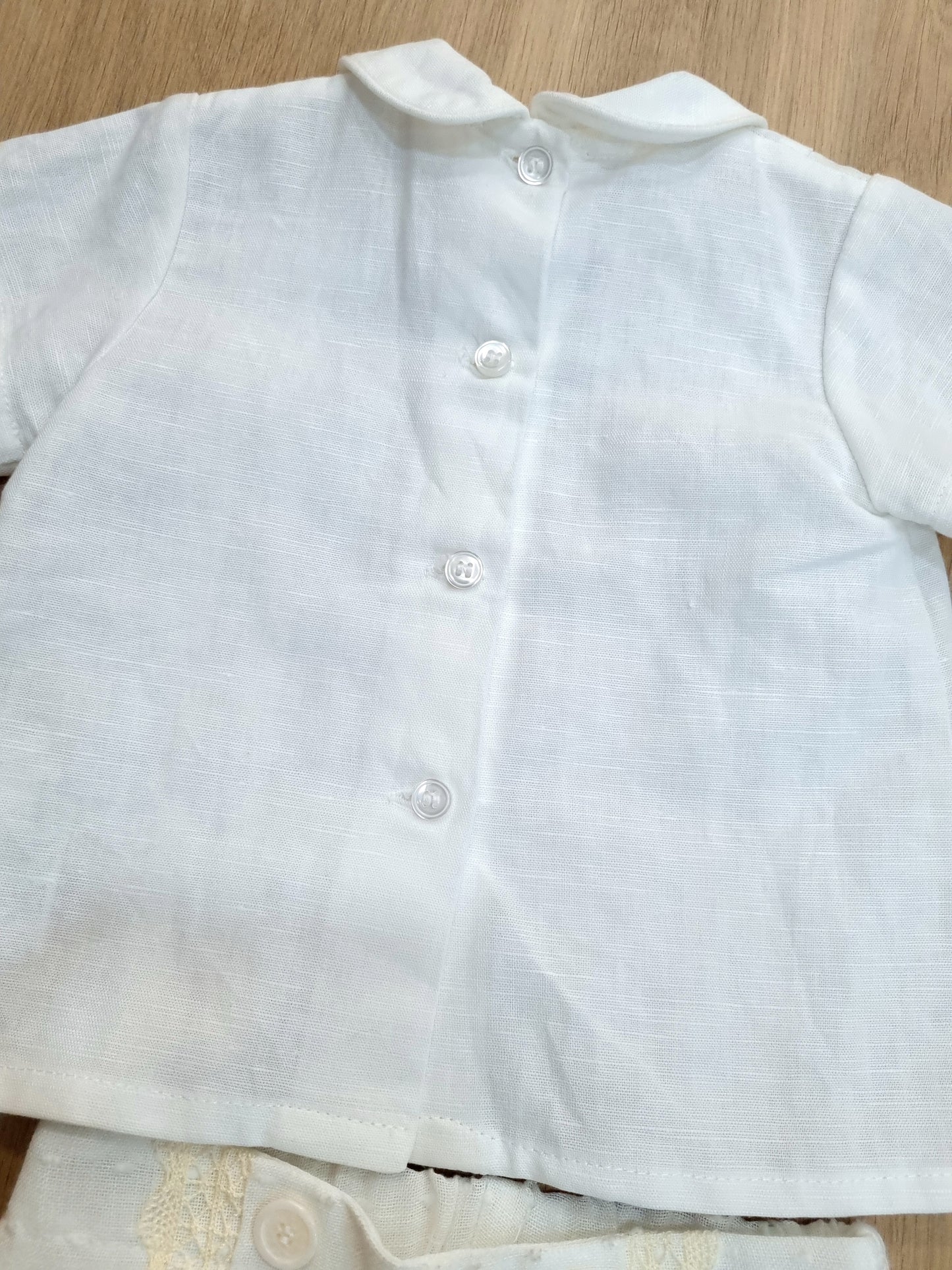 Conjunto Lino con Encaje al Centro. 3M