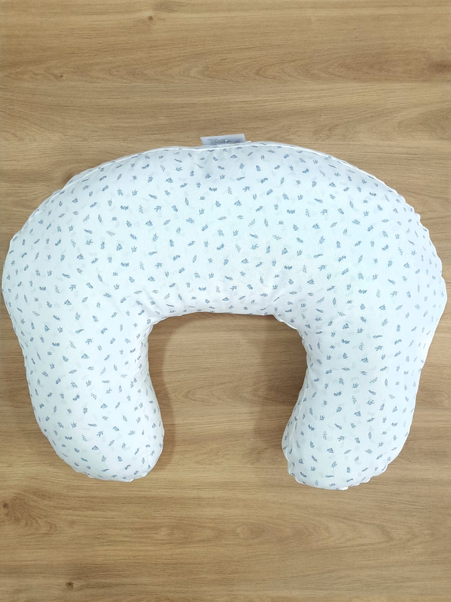 Almohada de lactancia. Hojitas Azules