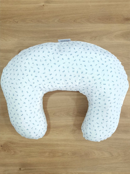 Almohada de lactancia. Hojitas Azules