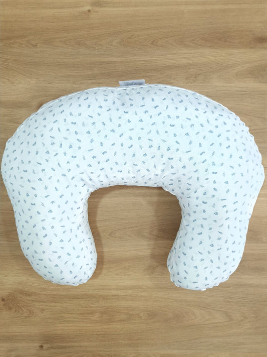 Almohada de lactancia. Hojitas Azules