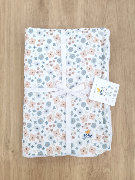 Colcha Polar. Flores Timeless