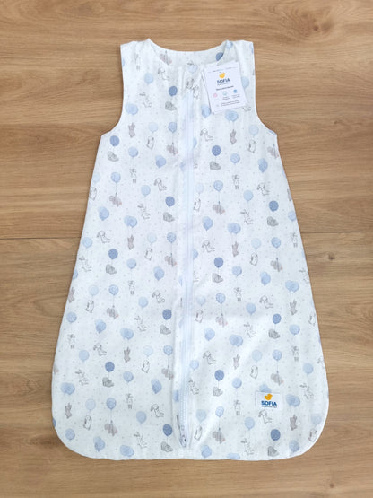Saco Fresco para bebé. Conejitos Azules