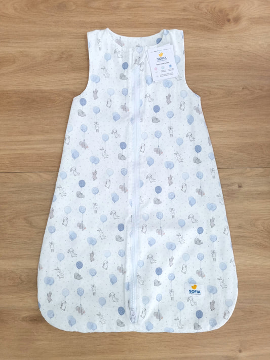 Saco Fresco para bebé. Conejitos Azules
