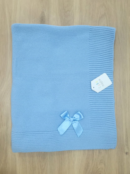 Manta Bordada Azul