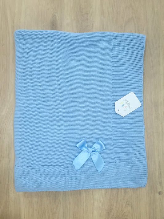 Manta Bordada Azul