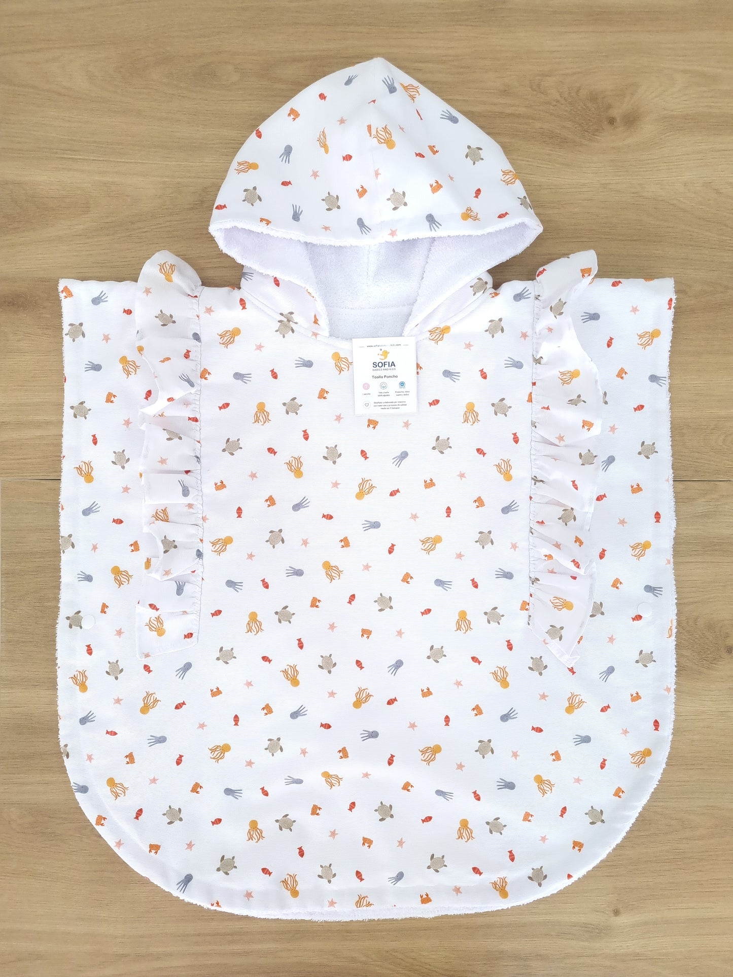 Toalla Poncho Océano Vuelitos