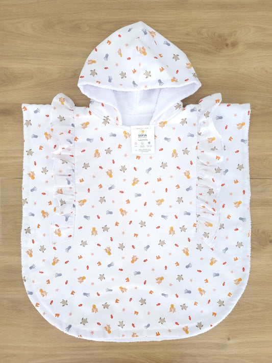 Toalla Poncho Océano Vuelitos