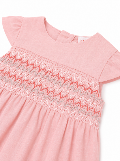 Vestido Salmón Panal