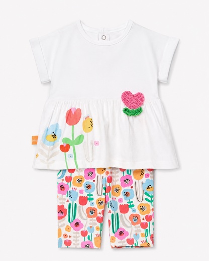 Conjunto Pantalón. Flores