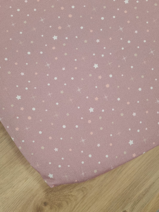 Cubre colchón cuna. Rosa Cielo