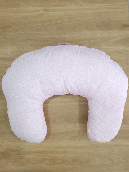 Almohada de lactancia. Flores Rosa