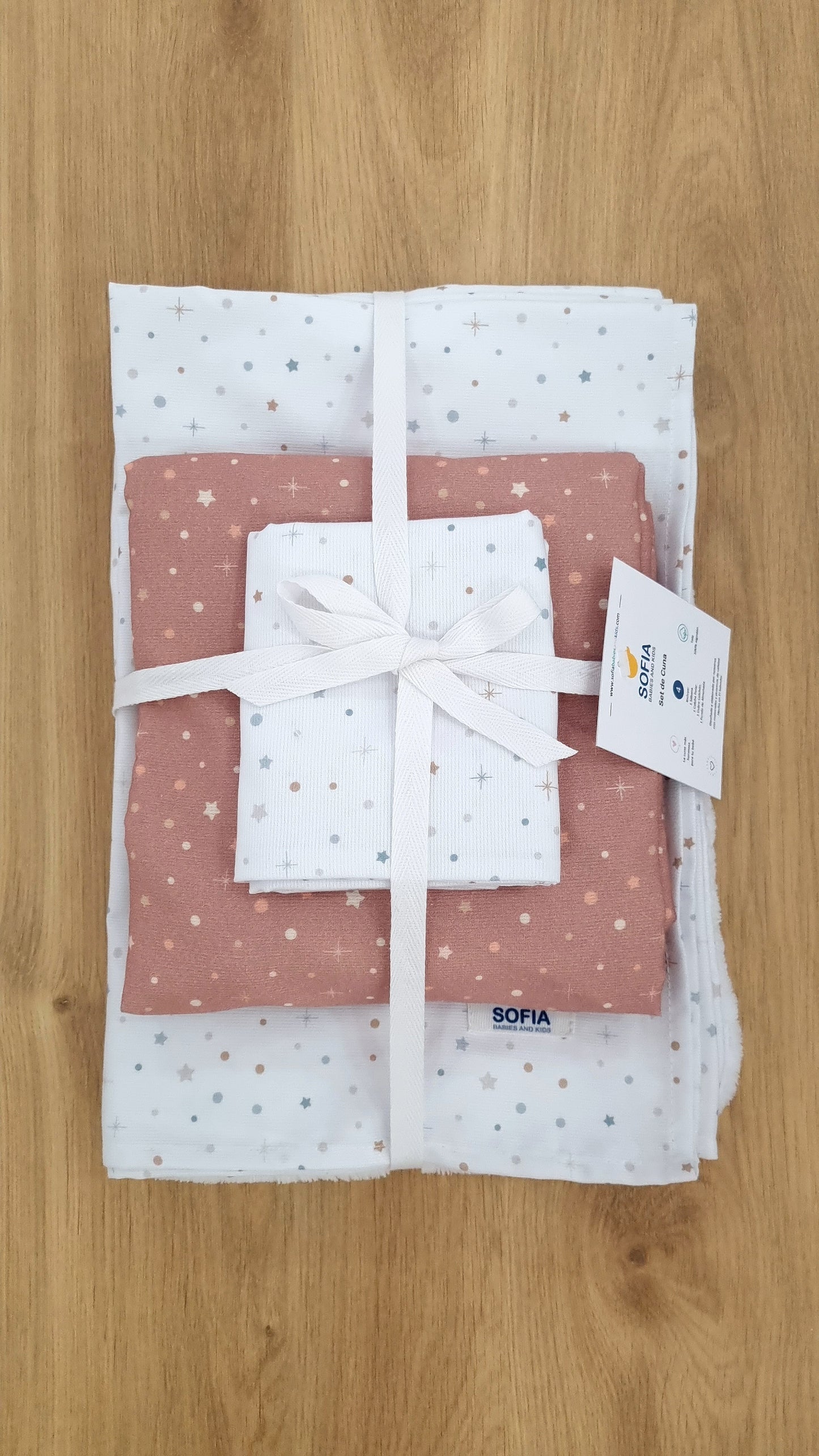 Set de Cuna. Rosa Cielo