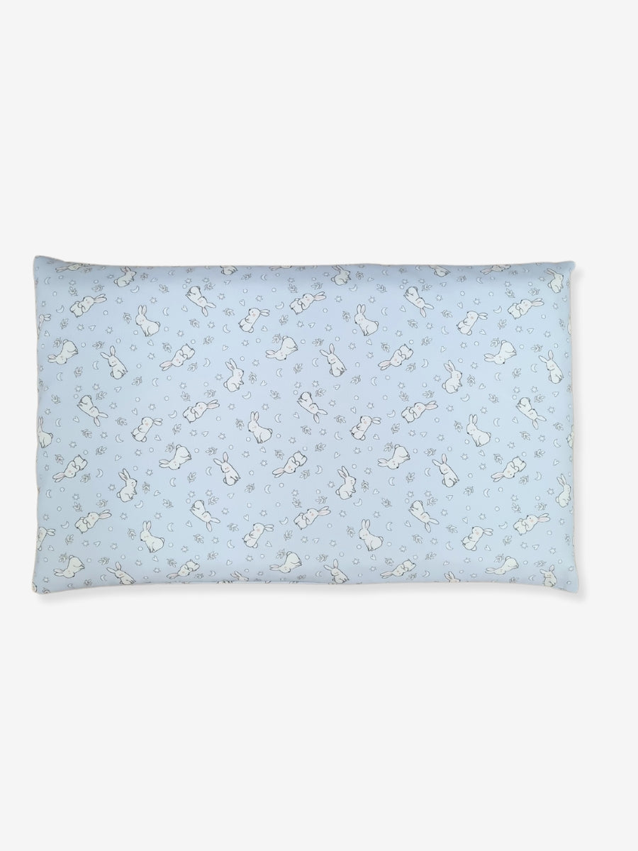 Almohada memory foam. Azul con conejitos