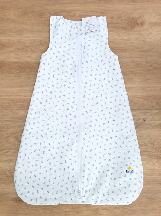 Saco Fresco para bebé. Hojitas Azules