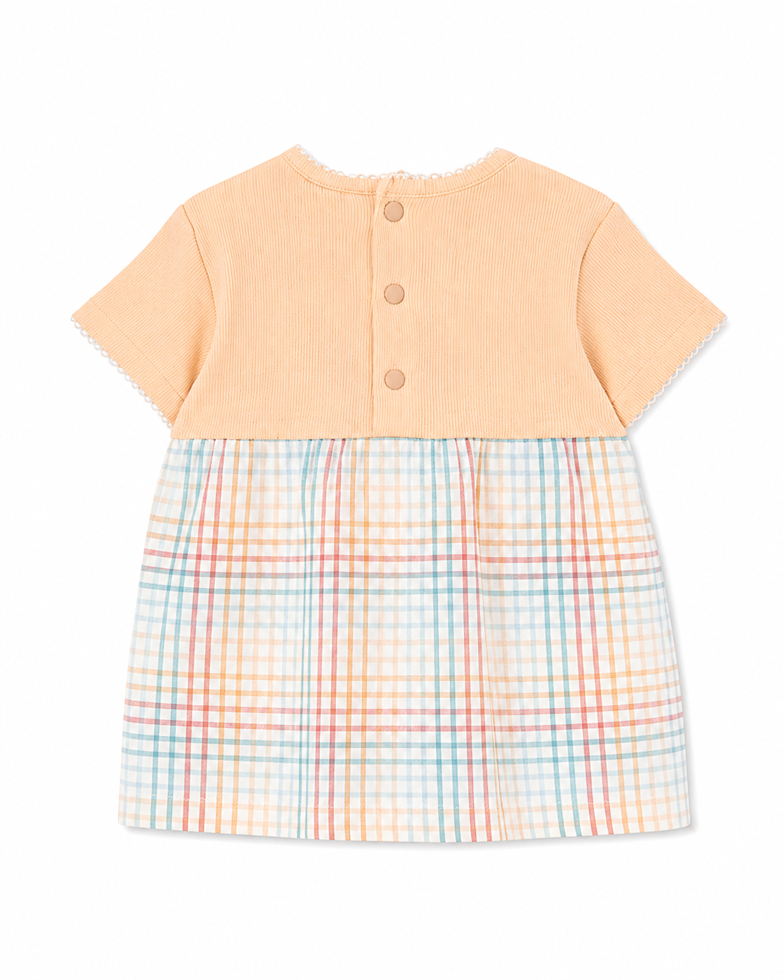 Vestido Naranja Cuadros