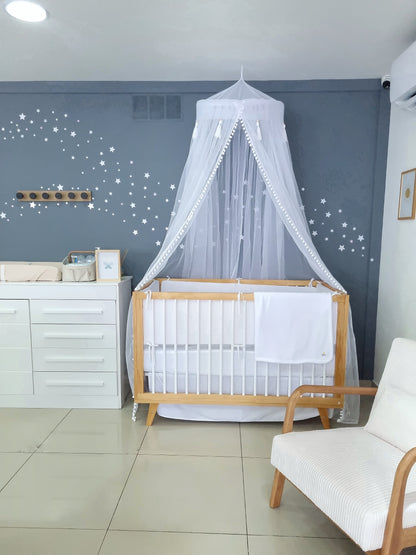 Set de Cuna Pequeño. Muselina Blanca