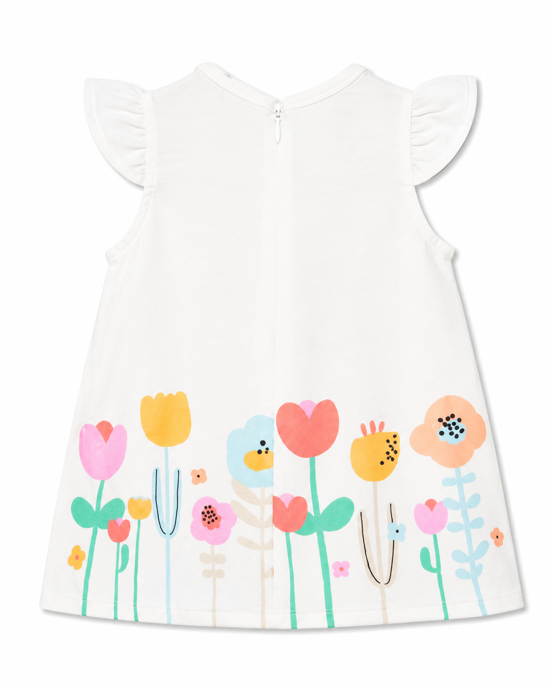 Vestido Blanco Flores