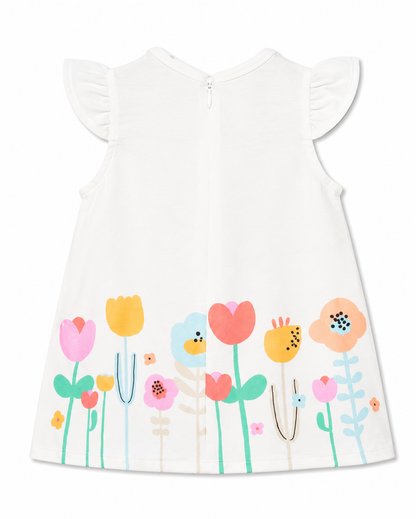 Vestido Blanco Flores