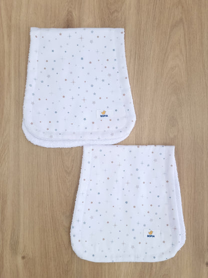Set de 2 saliveros. Blanco Cielo