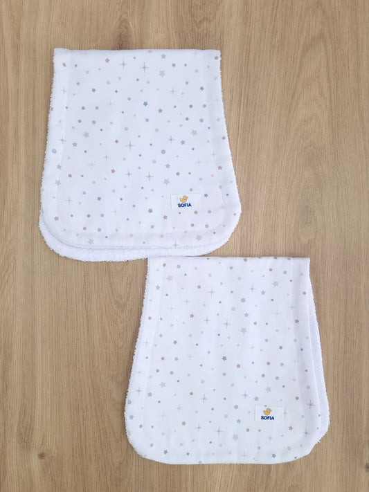 Set de 2 saliveros. Blanco Cielo
