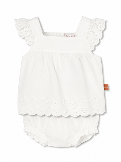 Conjunto Short. Blanco Niña