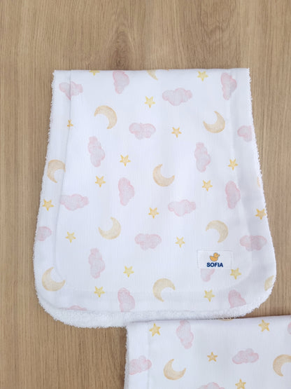 Set de 2 saliveros. Cielo Rosa Tiza