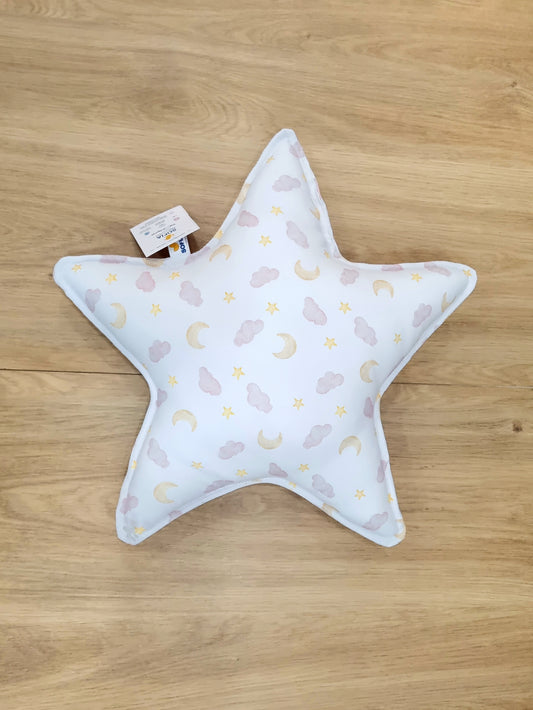 Cojín Estrella. Nube Rosa Tiza