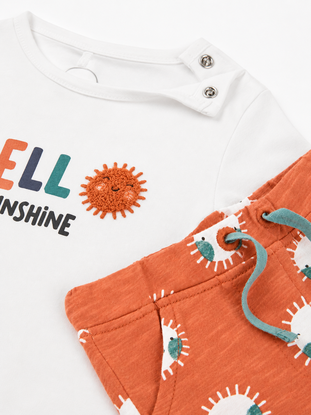 Conjunto Short Hello Anaranjado
