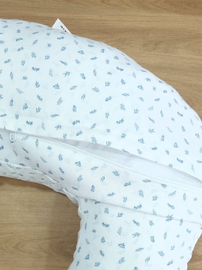 Almohada de lactancia. Hojitas Azules