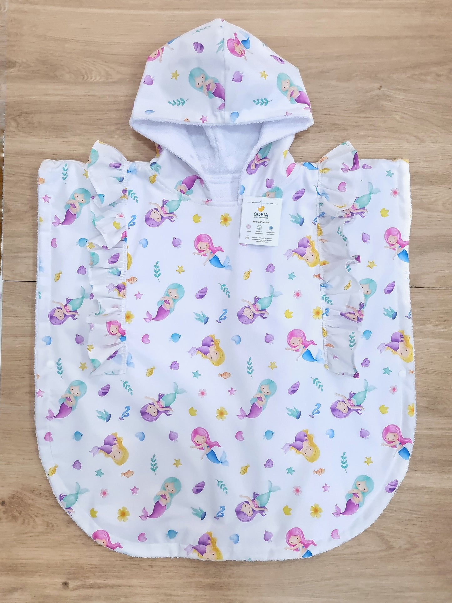 Toalla Poncho Sirenitas