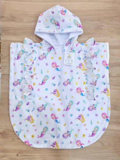 Toalla Poncho Sirenitas