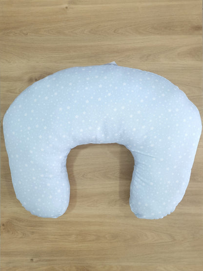 Almohada de lactancia. Azul, Estrellas Blancas