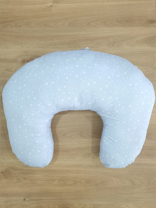 Almohada de lactancia. Azul, Estrellas Blancas