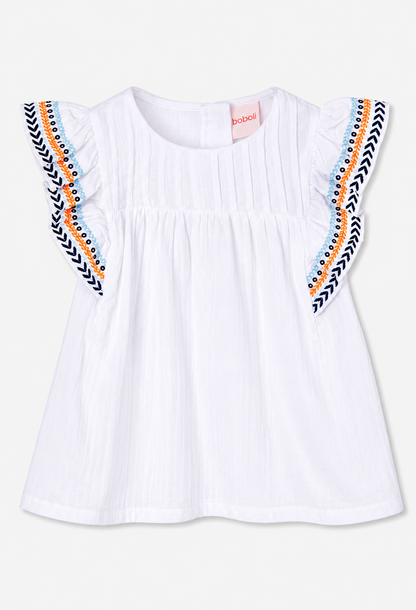 Camisa Mangas Bordadas