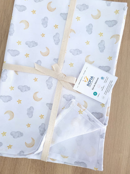 Set de 2 sábanas frescas. Cielo Gris Tiza