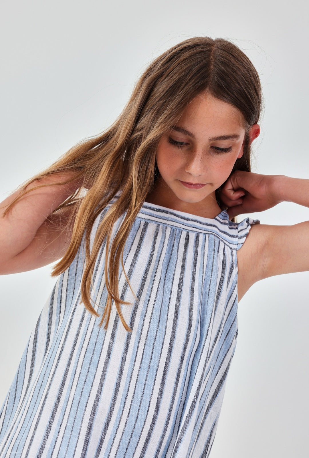 Vestido Rayado Azul