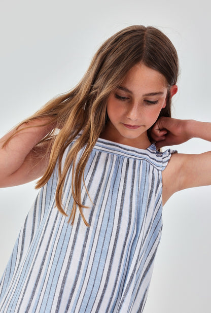 Vestido Rayado Azul