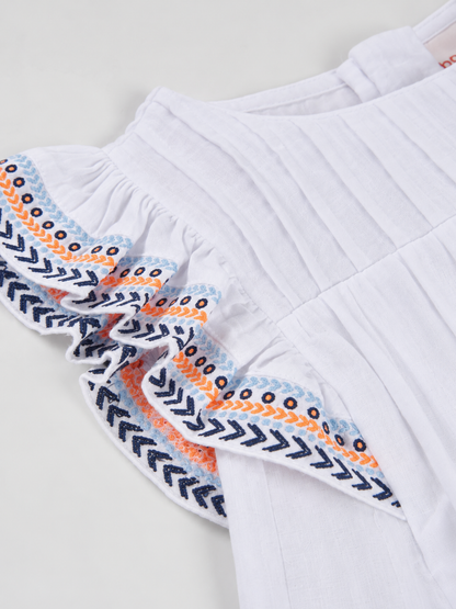 Camisa Mangas Bordadas
