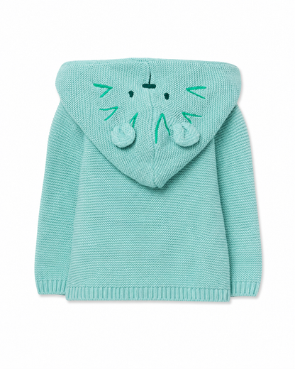 Sueter Verde con gorro