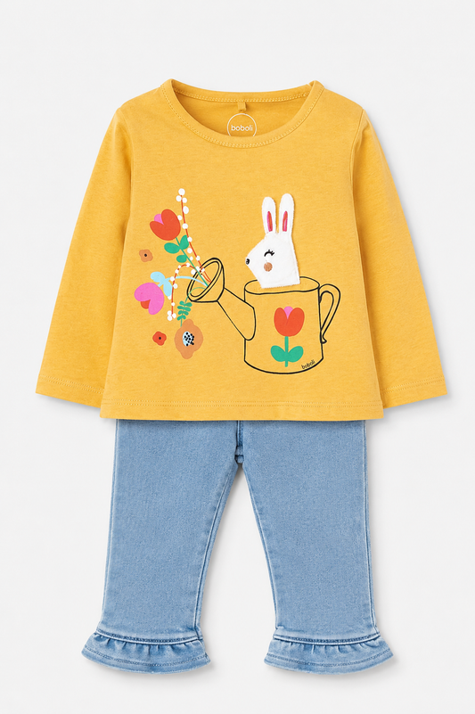 Conjunto Pantalón. Amarillo Conejito