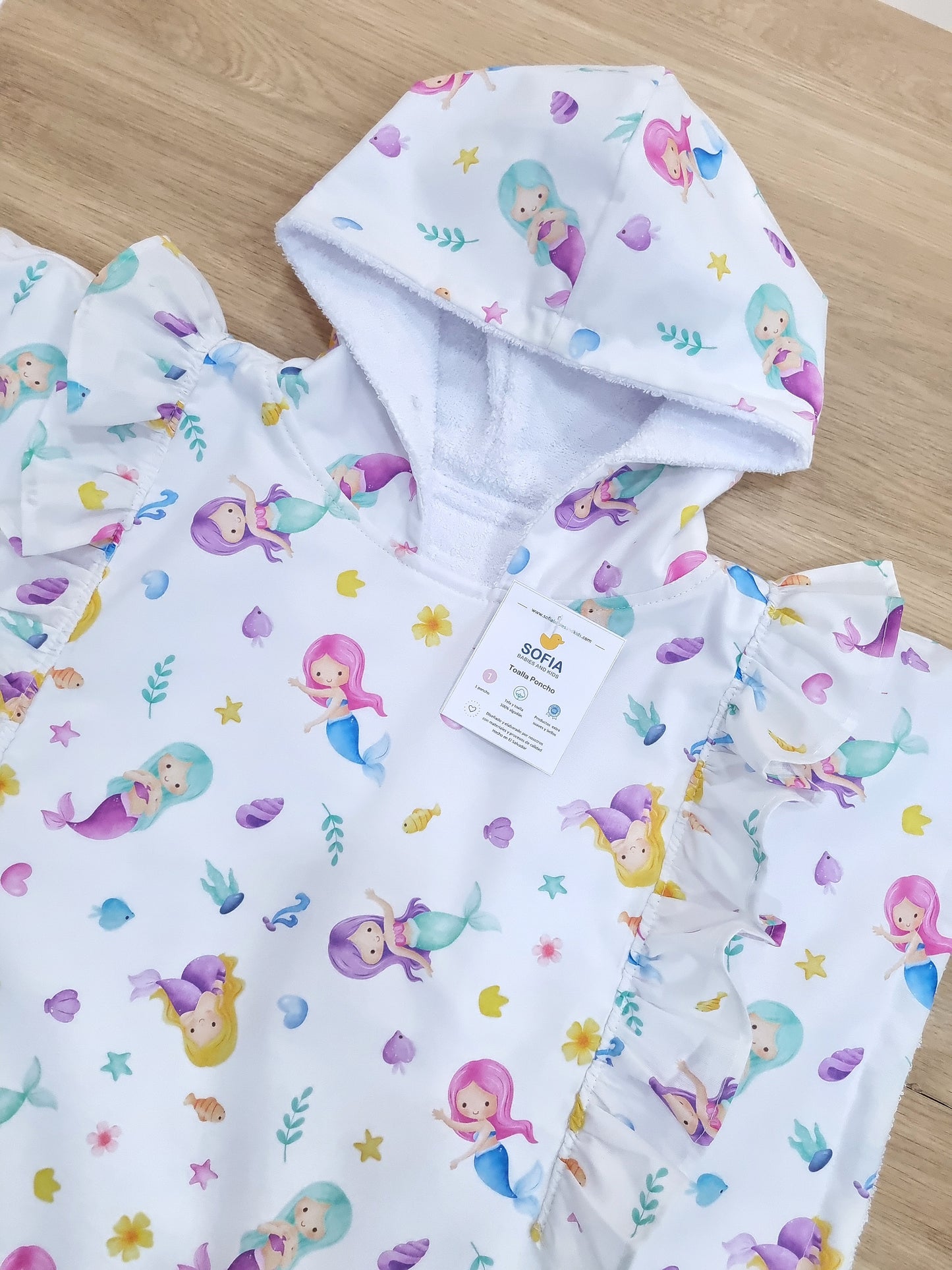 Toalla Poncho Sirenitas