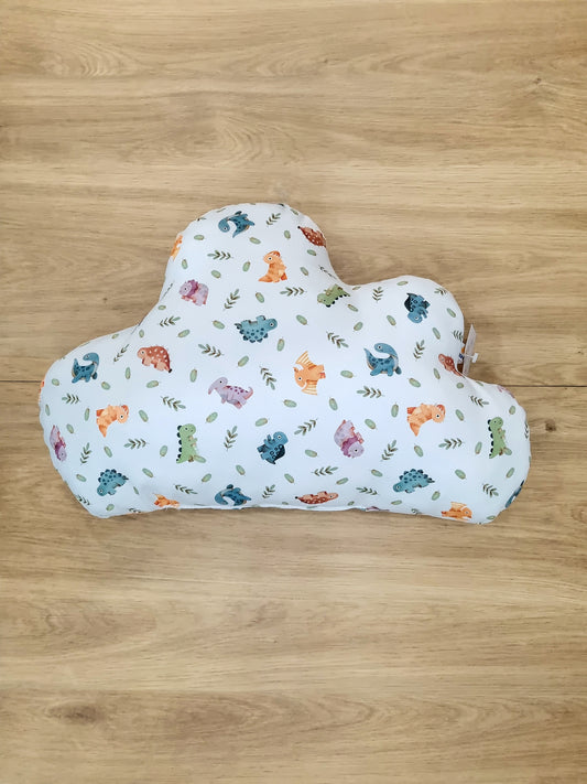 Cojín Nube. Dinosaurios de colores