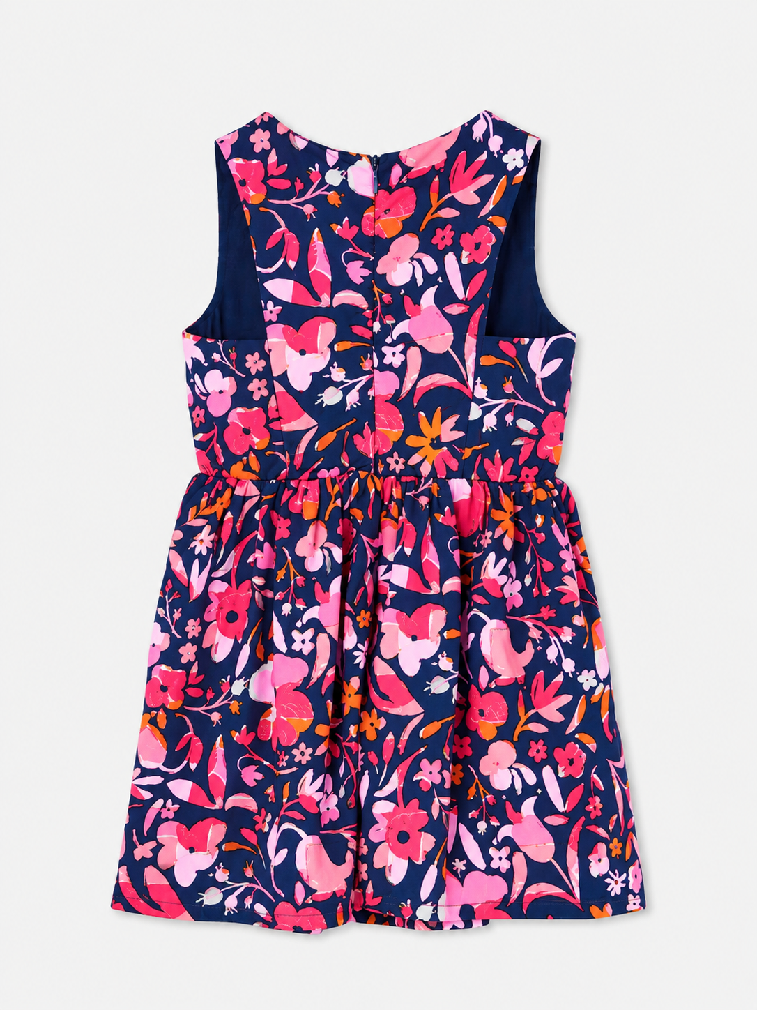 Vestido Flores Rosa/Azul
