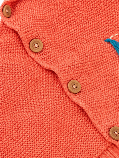 Sueter Naranja Leoncito con gorro