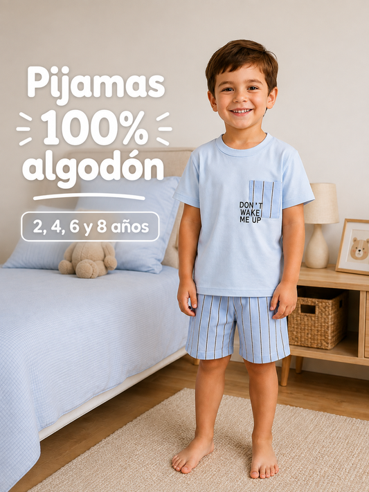 Pijama Azul Rayada